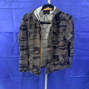 Capsule Boys Gray Camouflage Camo Size L Jacket